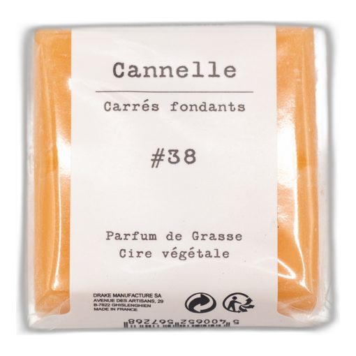 carré fondant - pastille cire végétale parfum de grasse - Cannelle