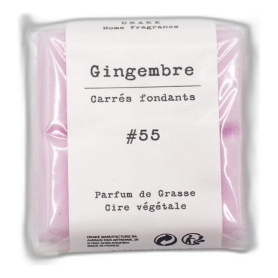 carré fondant - pastille cire végétale parfum de grasse - Gingembre
