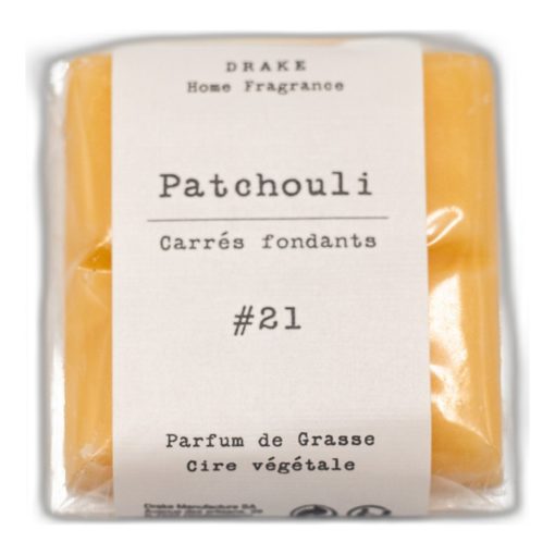 carré fondant - pastille cire végétale parfum de grasse - Patchouli
