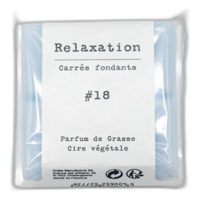 carré fondant - pastille cire végétale parfum de grasse - relaxation