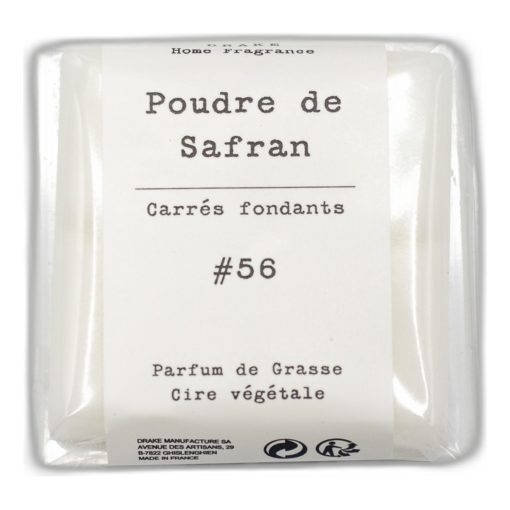 carré fondant - pastille cire végétale parfum de grasse - Poudre de Safran