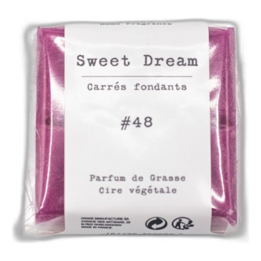carré fondant - pastille cire végétale parfum de grasse - sweet dream