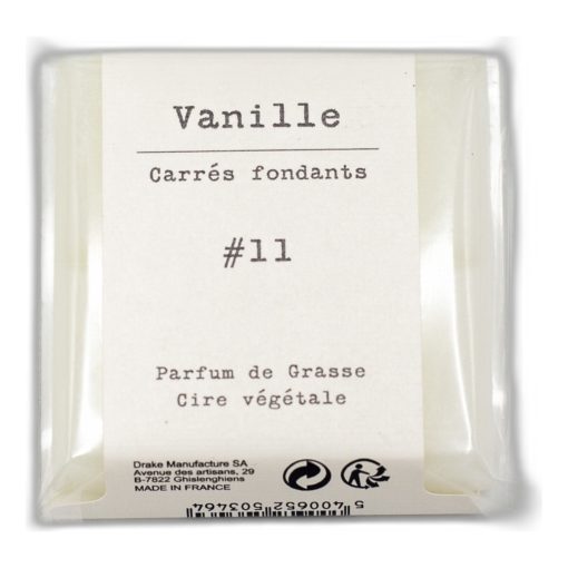 carré fondant - pastille cire végétale parfum de grasse - vanille