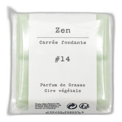 carré fondant - pastille cire végétale parfum de grasse - Zen